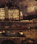 James Wilson Morrice The Left Branch of the Seine before the Place Dauphine Spain oil painting artist